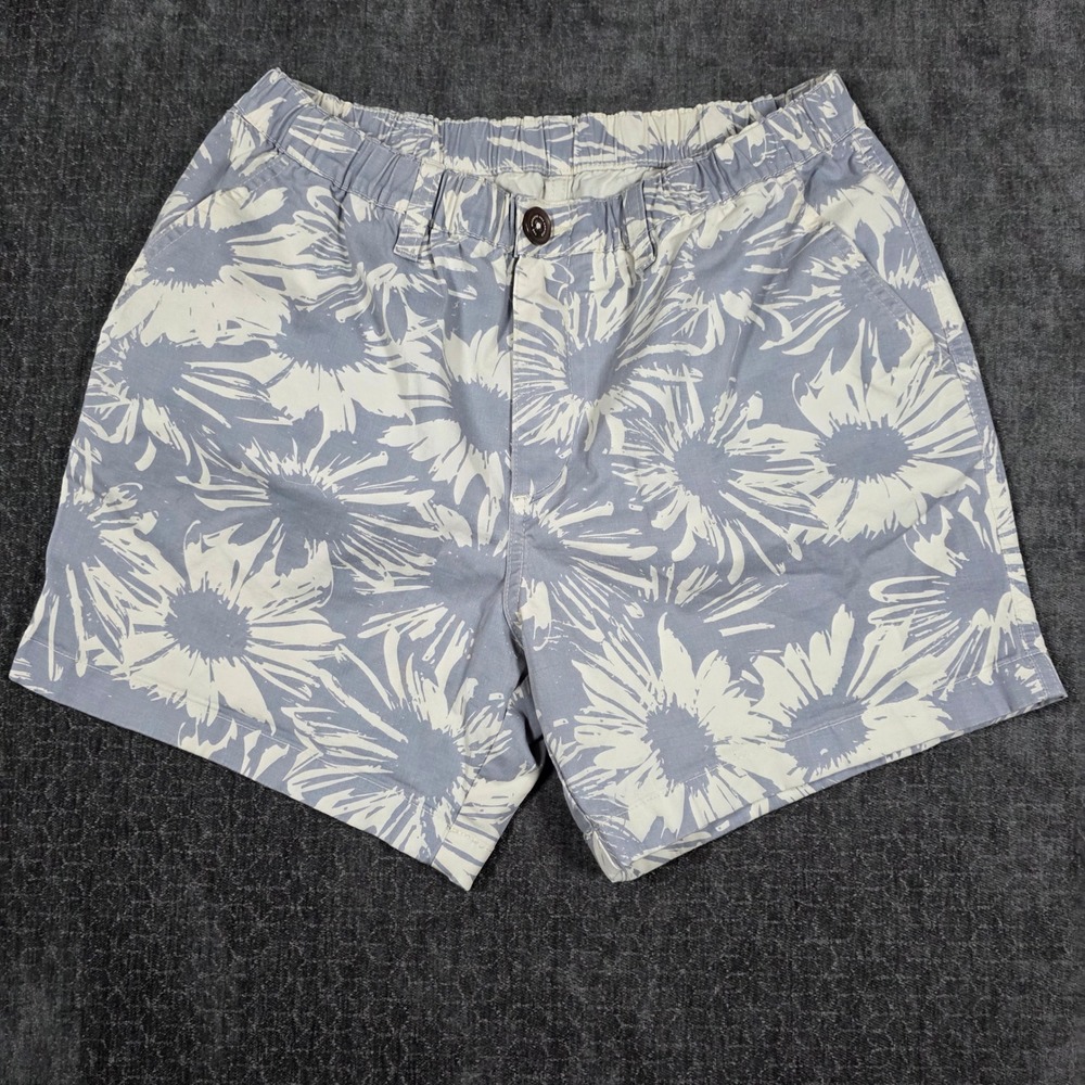 Chubbies Originals Mens 5.5" Inseam Shorts Blue White Floral Daisy Medium M Prep